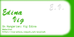 edina vig business card